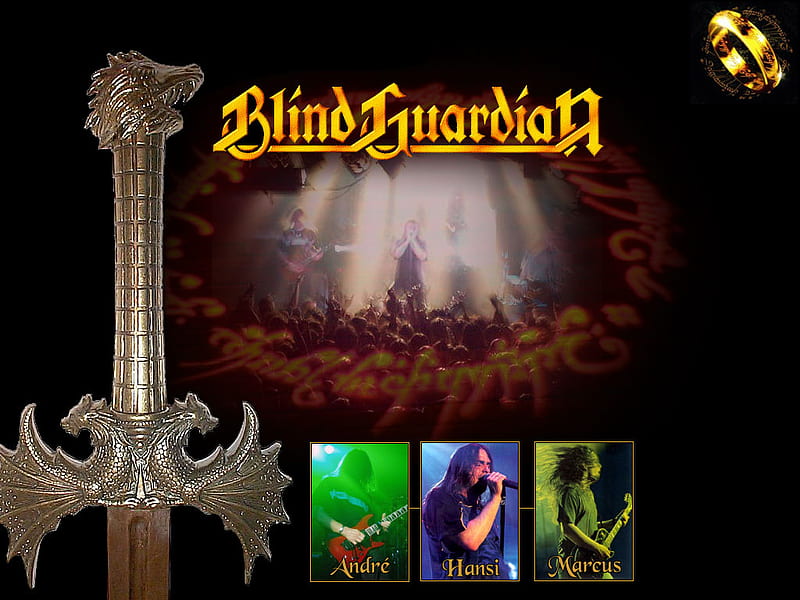 Blind Guardian, metal, germany, heavy, power, ring, sword, HD wallpaper