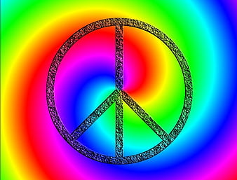 rainbow peace sign wallpaper