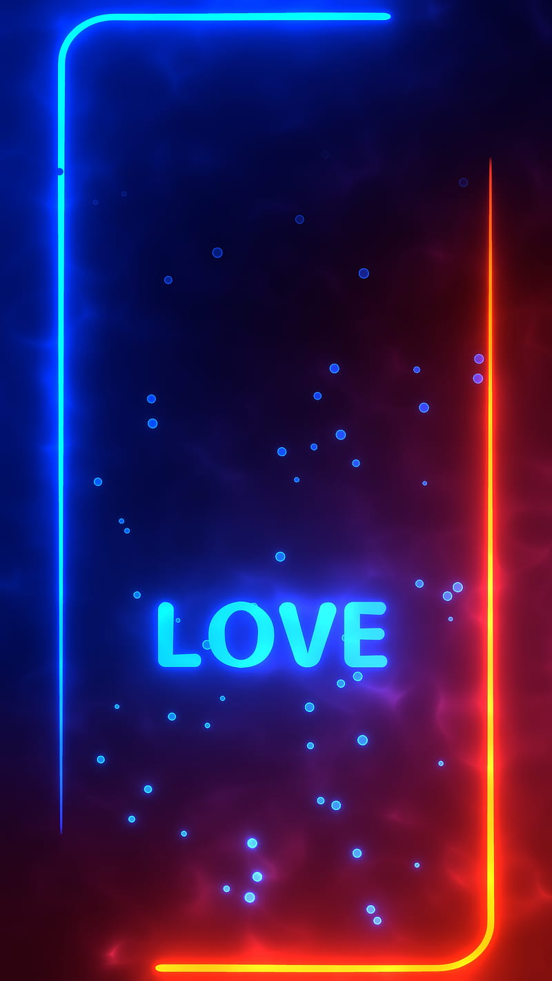 Love Long Frame 1, amoled, border, dark, iphone, light, oneplus, samsung, stars, xiaomi, HD phone wallpaper