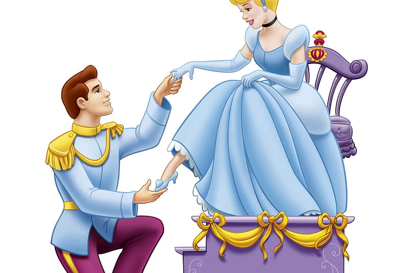 Cinderella, prince charming, dress, movie, blonde, man, woman, girl,  purple, HD wallpaper | Peakpx