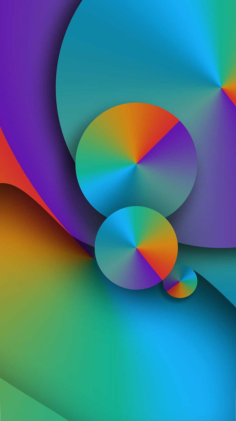 Abstract, circles, colorful, rainbow, s7, s8, HD phone wallpaper
