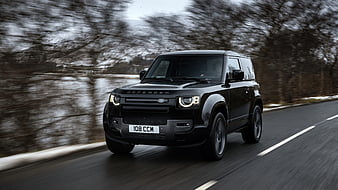 Land Rover, Land Rover Defender, Black Car, Car, SUV, HD wallpaper