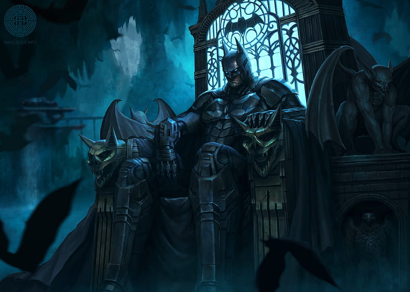 Batman on Throne, HD wallpaper