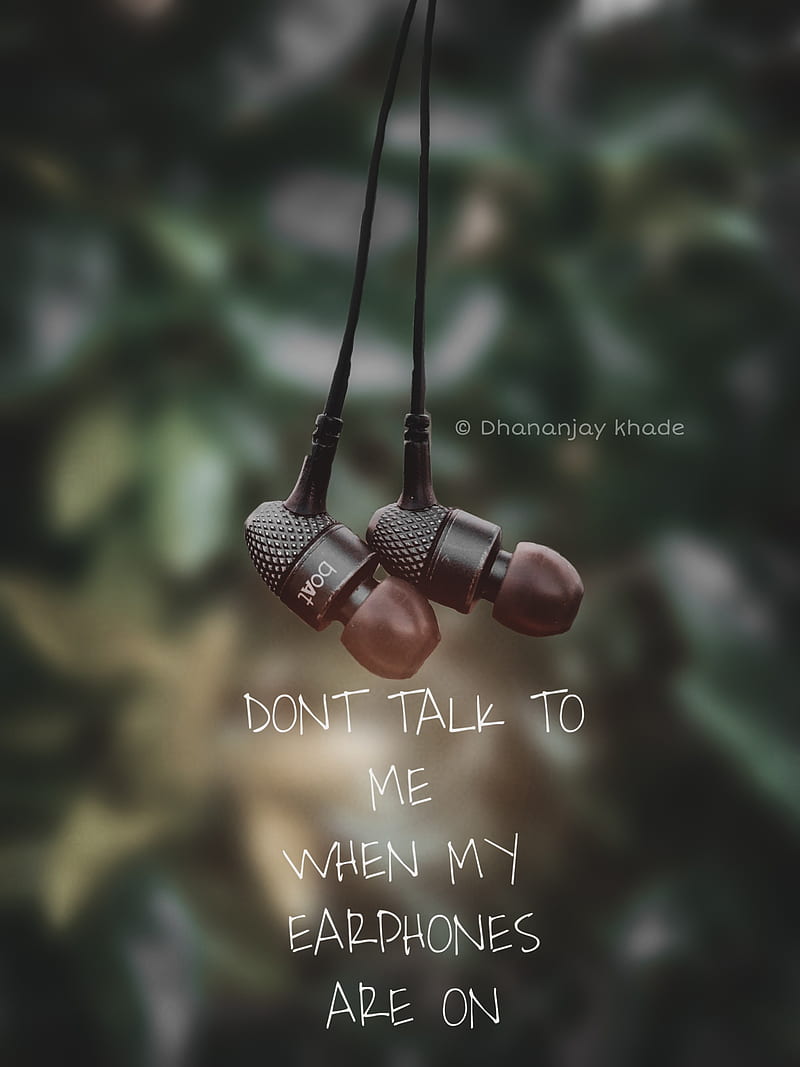 Mobile , bhookhe, blur, blur background, craving, earphone, flatlay, , lovers, nature, quote, HD phone wallpaper