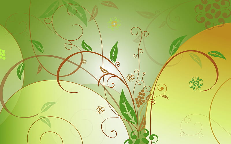 it's spring!, vines, leaves, abstract, background, HD wallpaper