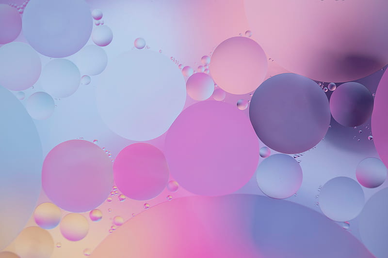 bubbles, water, liquid, gradient, circles, HD wallpaper
