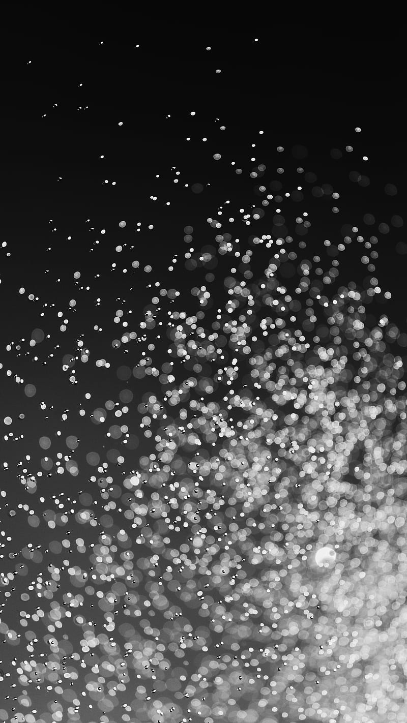 Water Sparkle Black, The, dots, simple, HD phone wallpaper