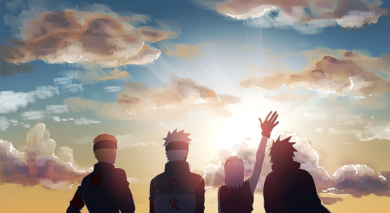 Naruto, Kakashi Hatake, Naruto Uzumaki, Sakura Haruno, Sasuke Uchiha, HD wallpaper