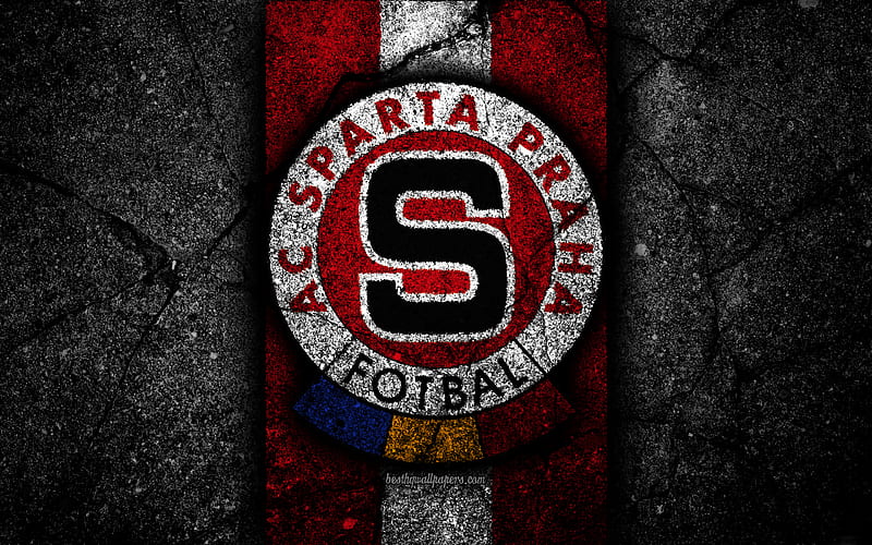 Sparta FC, emblem, football, Czech football club, black stone, 1 Liga