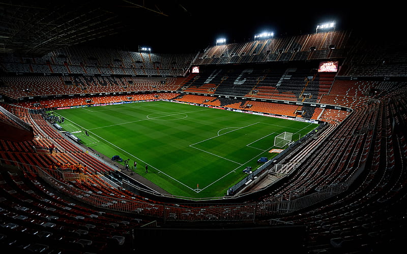 Mestalla Stadium football stadium, soccer, Valencia, Spain, Mestalla, HD wallpaper