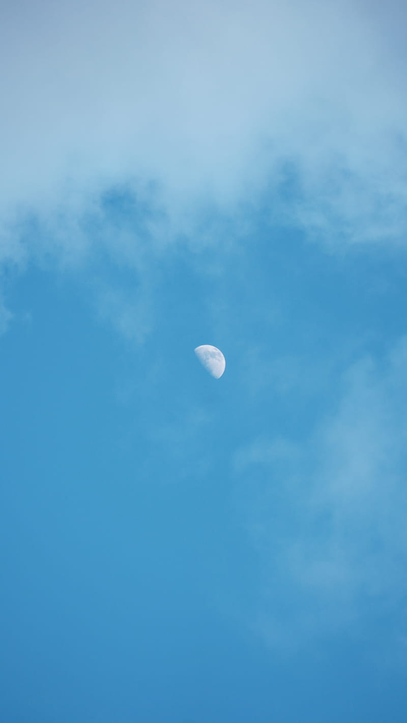 moon, month, sky, evening, HD phone wallpaper