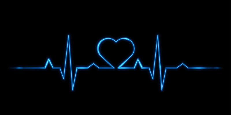 Blue Heart Aesthetic PC, Black and Blue Hearts, HD wallpaper