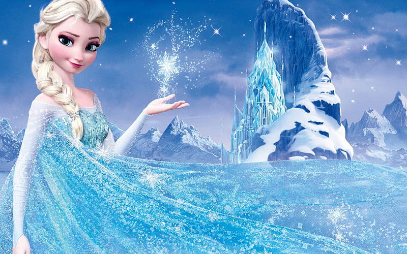 Frozen (2013), movie, elsa, magic, woman, girl, snow quinn, frozen, disney, blue, HD wallpaper